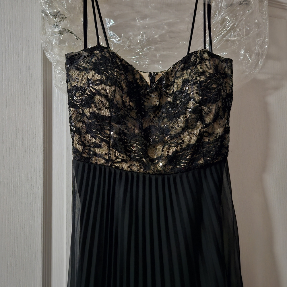 Black Lace Sequin Dress